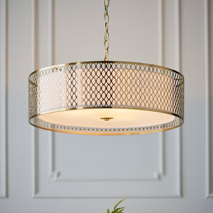 Cordero Geometric Metal Pendant Light - Gold