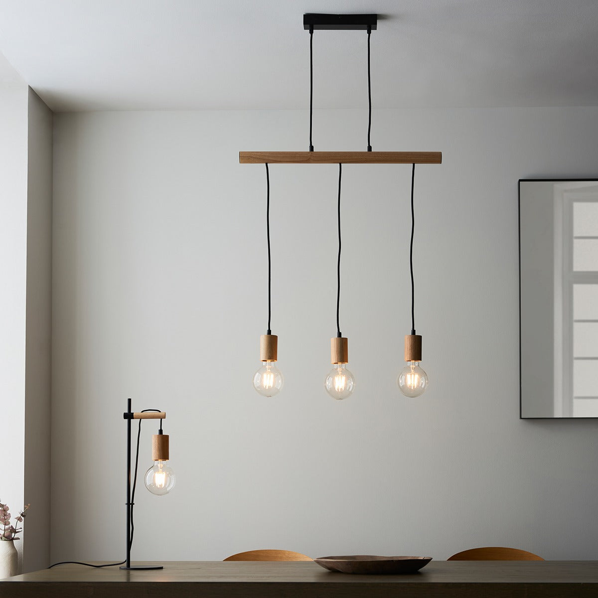 Sven 3 Hanging Pendant Light - Natural
