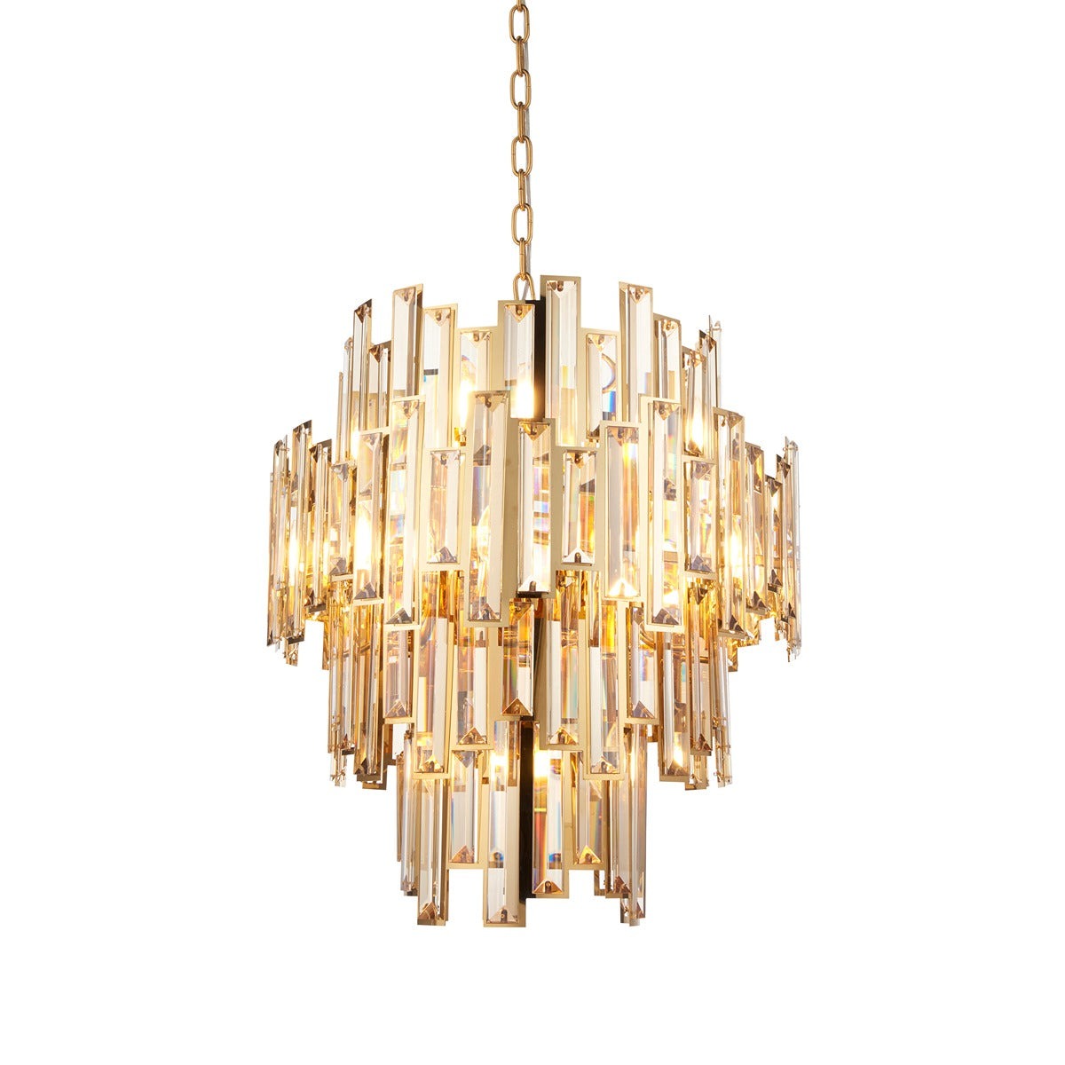 Vivienne 12 Light Pendant Light - Gold/Champagne Crystal
