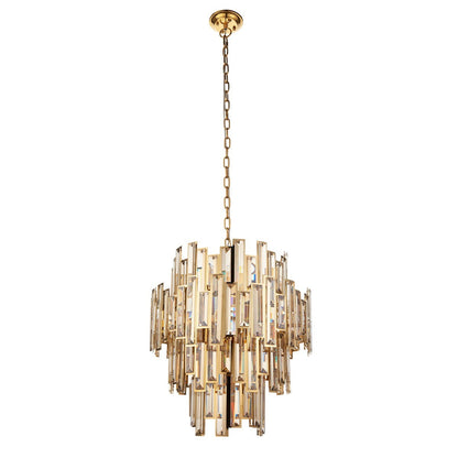Vivienne 12 Light Pendant Light - Gold/Champagne Crystal
