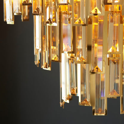 Vivienne 12 Light Pendant Light - Gold/Champagne Crystal