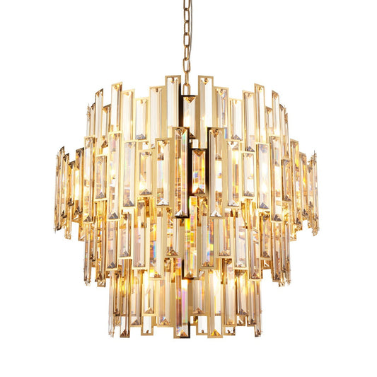 Vivienne 15 Light Pendant Light - Gold/Champagne Crystal