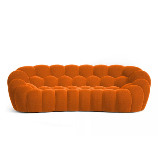 Compressed Bubble Sofa by Lumo in Vibrant Orange: Space-Saving Design