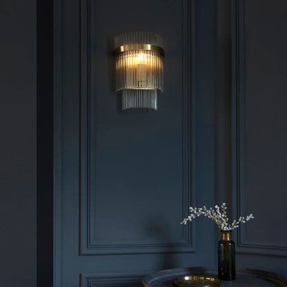 Marietta Glass Wall Light - Antique Brass | Outlet