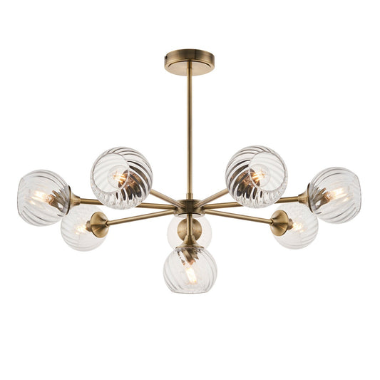 Allegra 8 Pendant Light - Antique Brass
