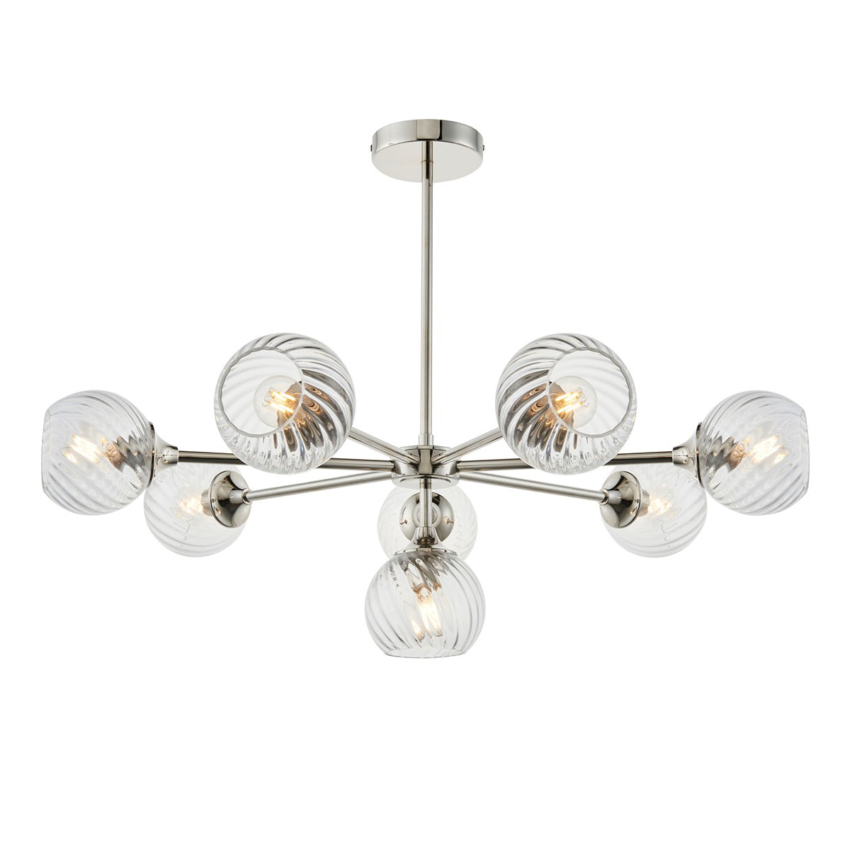 Allegra 8 Pendant Light - Bright Nickel