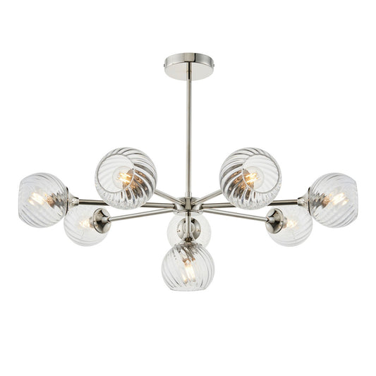Allegra 8 Pendant Light - Bright Nickel