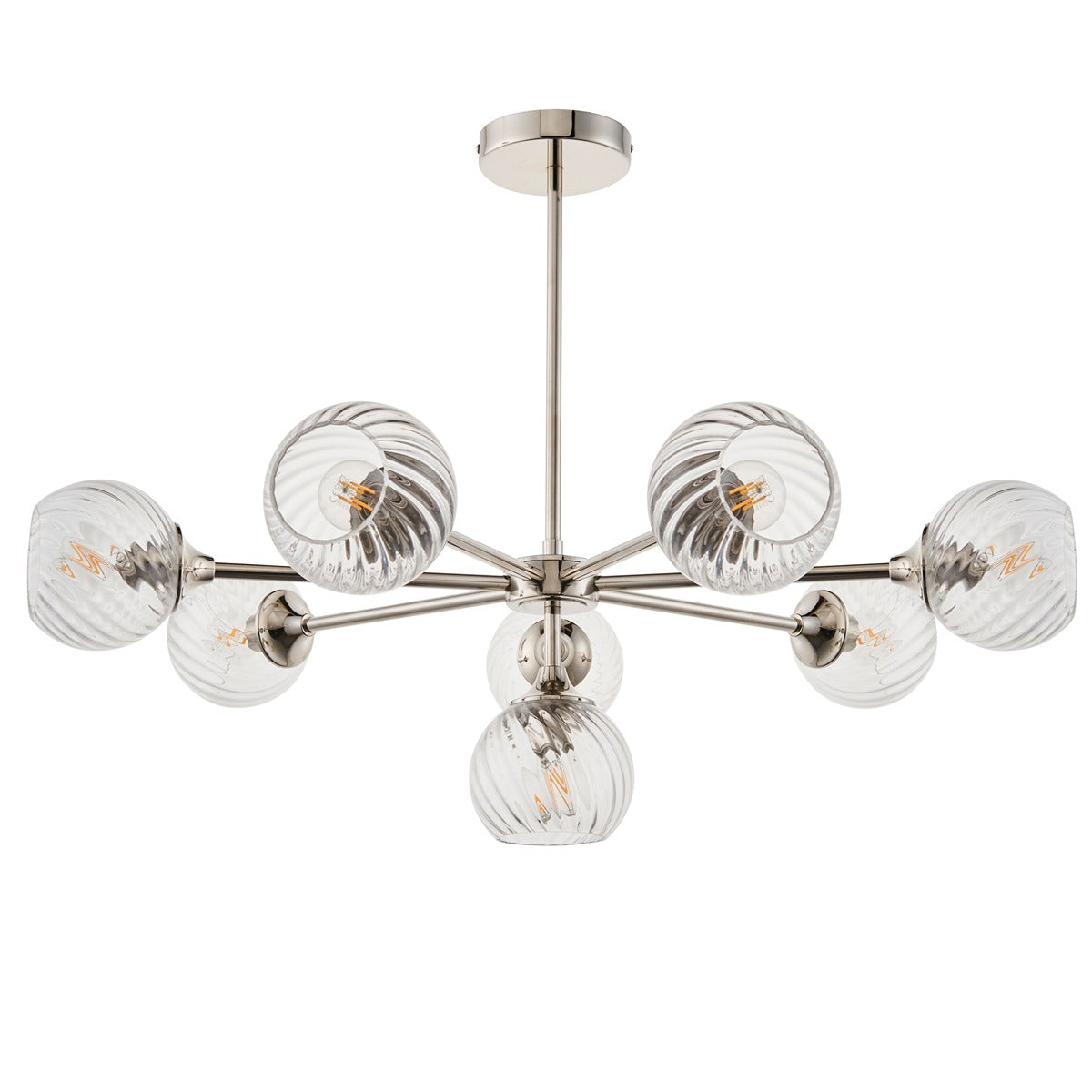 Allegra 8 Pendant Light - Bright Nickel