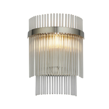 Marietta Glass Wall Light - Bright Nickel