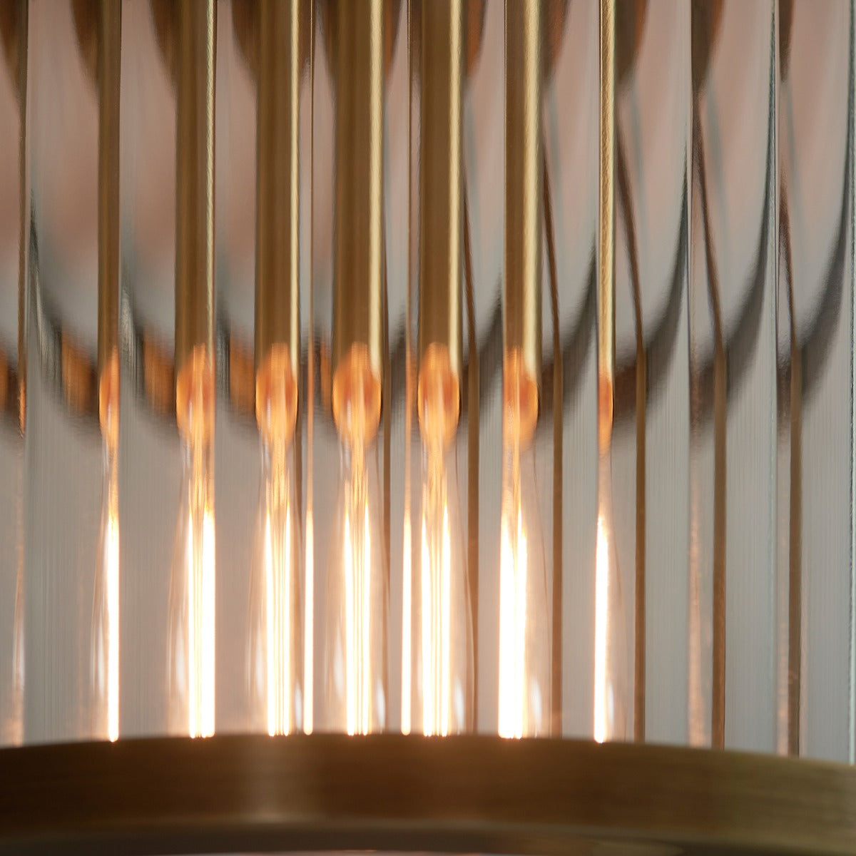 Ridgeton Glass Ceiling Light - Antique Brass