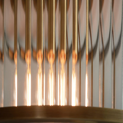 Ridgeton Glass Ceiling Light - Antique Brass