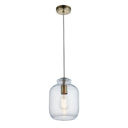 Lyra Glass Pendant Light - Antique Brass