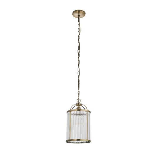 Lambeth 1 Ribbed Pendant Light