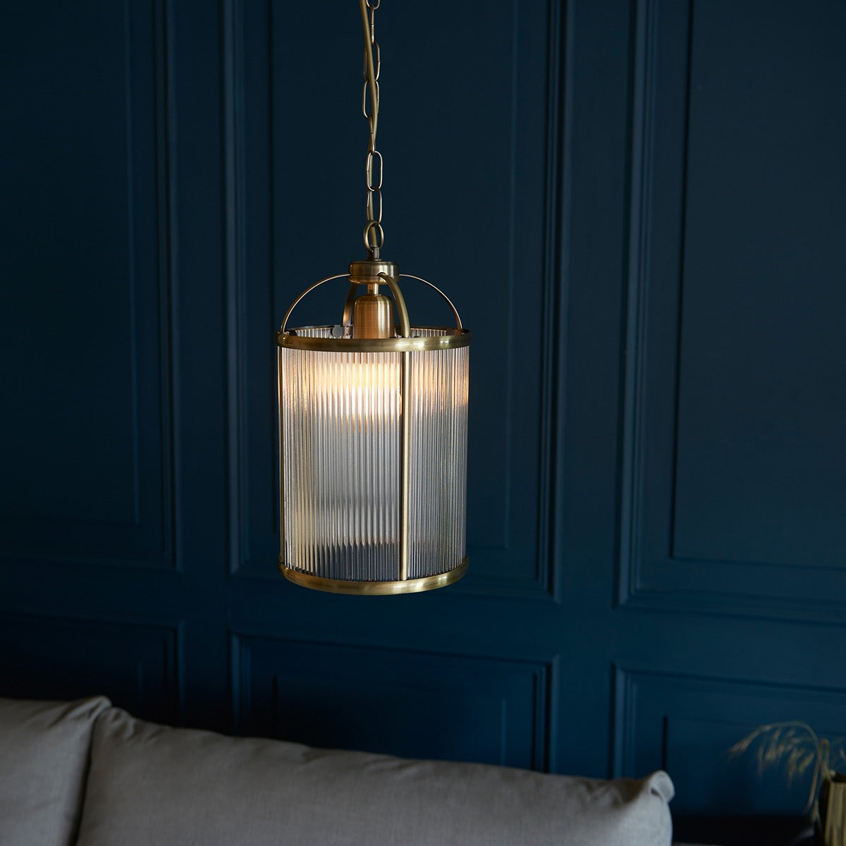 Lambeth 1 Ribbed Pendant Light