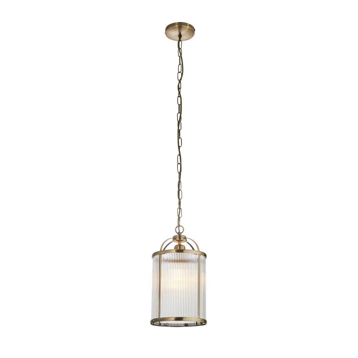 Lambeth 1 Ribbed Pendant Light