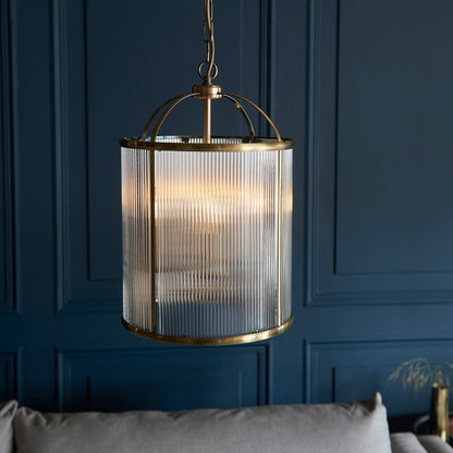 Lambeth 4 Ribbed Pendant Light