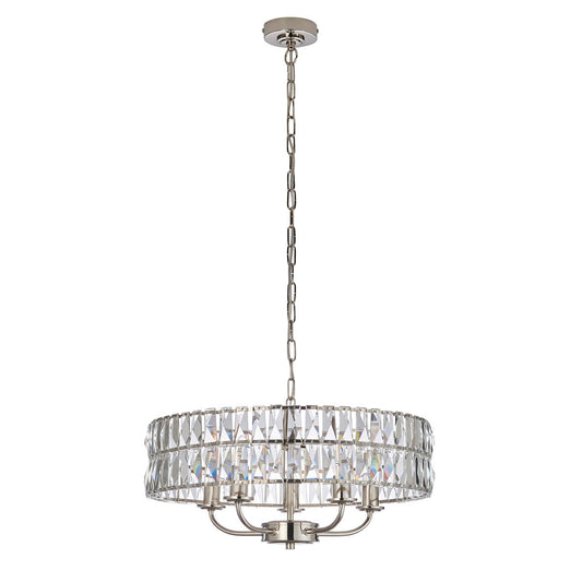 Clifton 5 Pendant Light - Bright Nickel