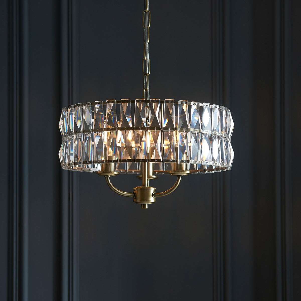 Clifton 3 Pendant Light - Antique Brass