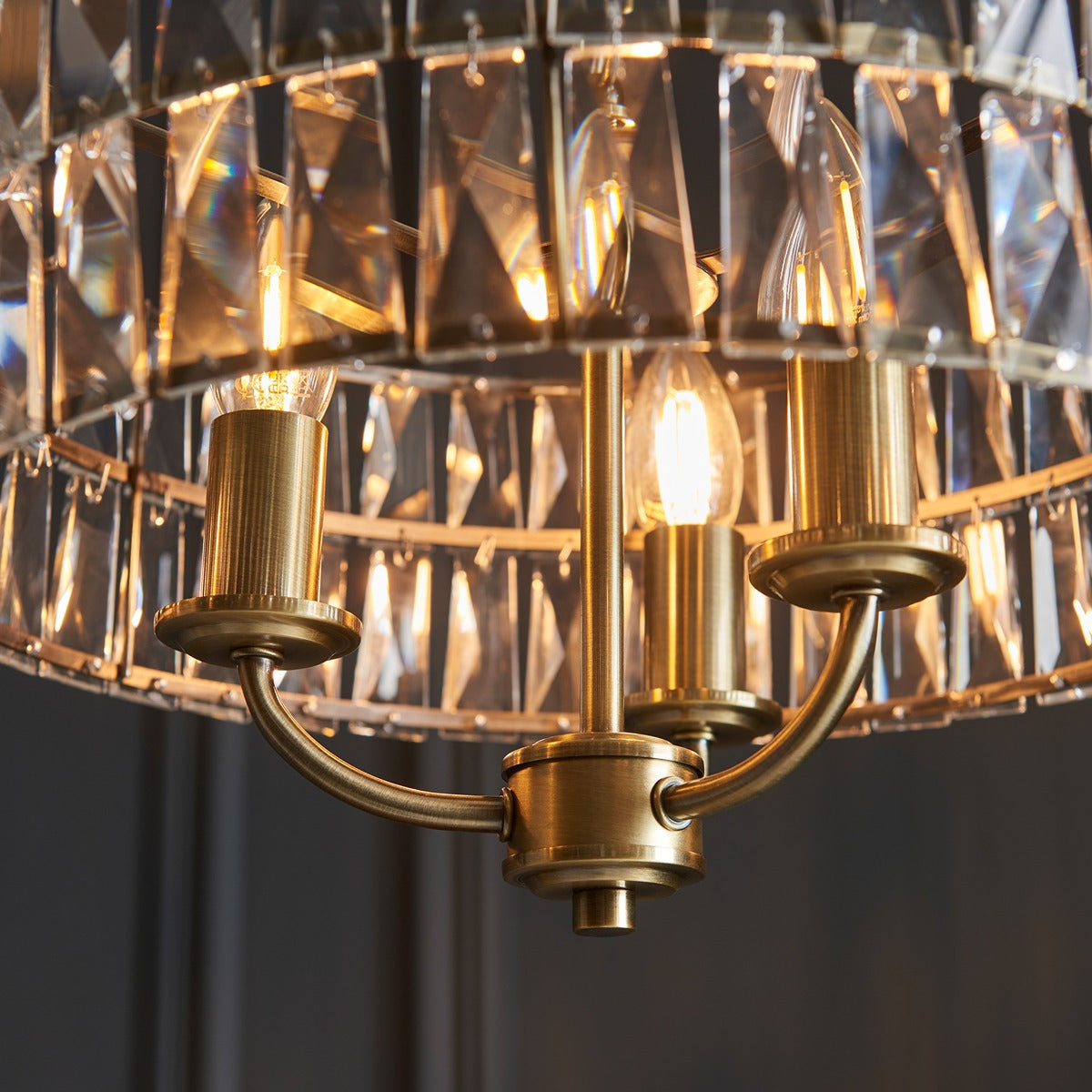 Clifton 3 Pendant Light - Antique Brass