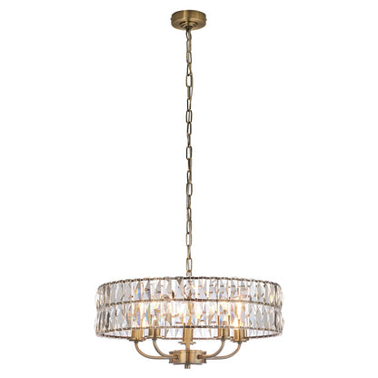 Clifton 5 Pendant Light - Antique Brass
