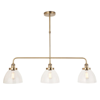 Hendon 3 Light Pendant Light - Antique Brass