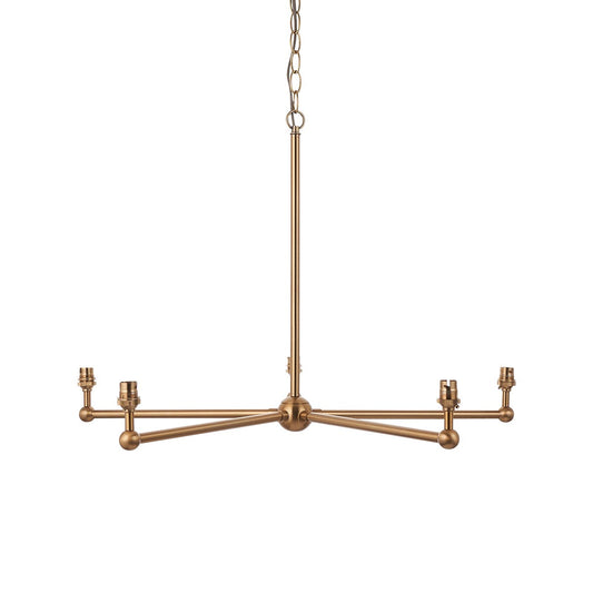 Santia 5 Light Pendant Light - Brushed Aged Brass