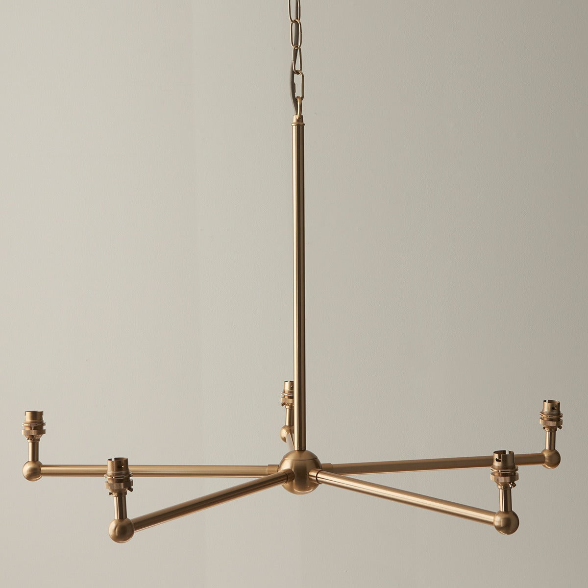 Santia 5 Light Pendant Light - Brushed Aged Brass