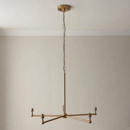 Santia 5 Light Pendant Light - Brushed Aged Brass