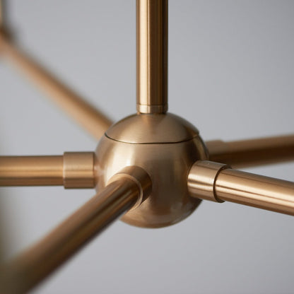 Santia 5 Light Pendant Light - Brushed Aged Brass