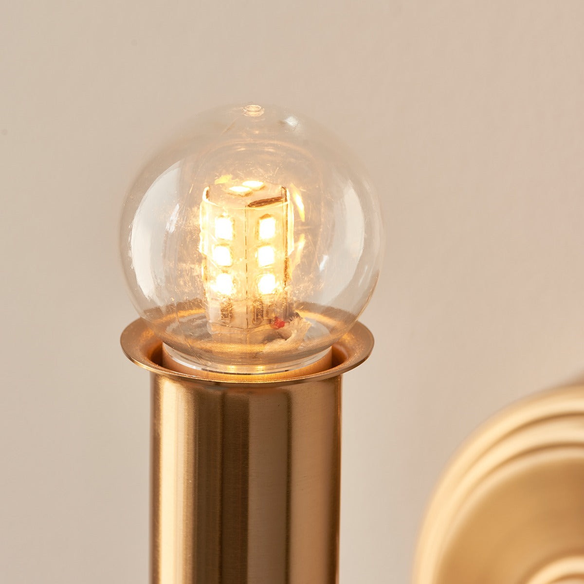 Barlow Rechargeable 1 Light Wall Light - Aged Brass