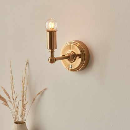 Barlow Rechargeable 1 Light Wall Light - Aged Brass
