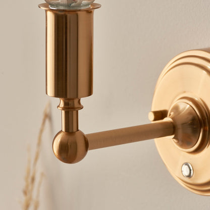 Barlow Rechargeable 1 Light Wall Light - Aged Brass