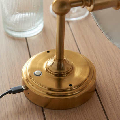 Barlow Rechargeable 1 Light Wall Light - Aged Brass