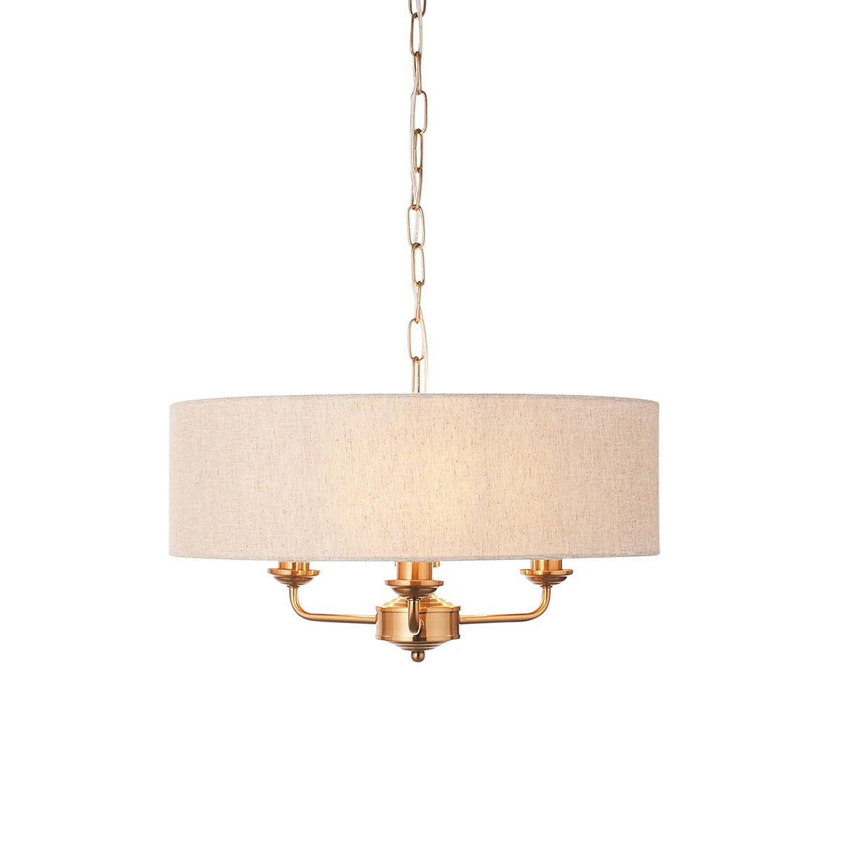 Hiden 3 Light Pendant Light - Vintage Brass