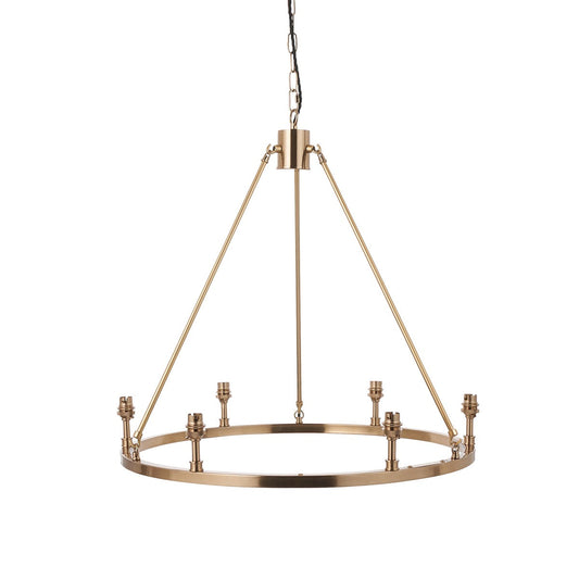 Chessington 6 Light Pendant Light - Brushed Aged Brass