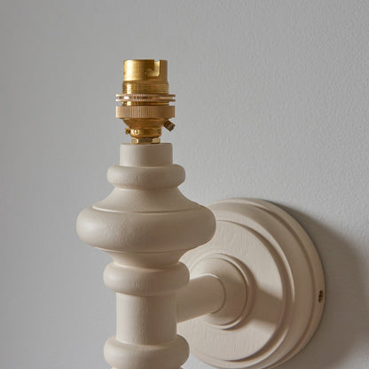 Aldeby Wall Light - Satin Almond White Paint