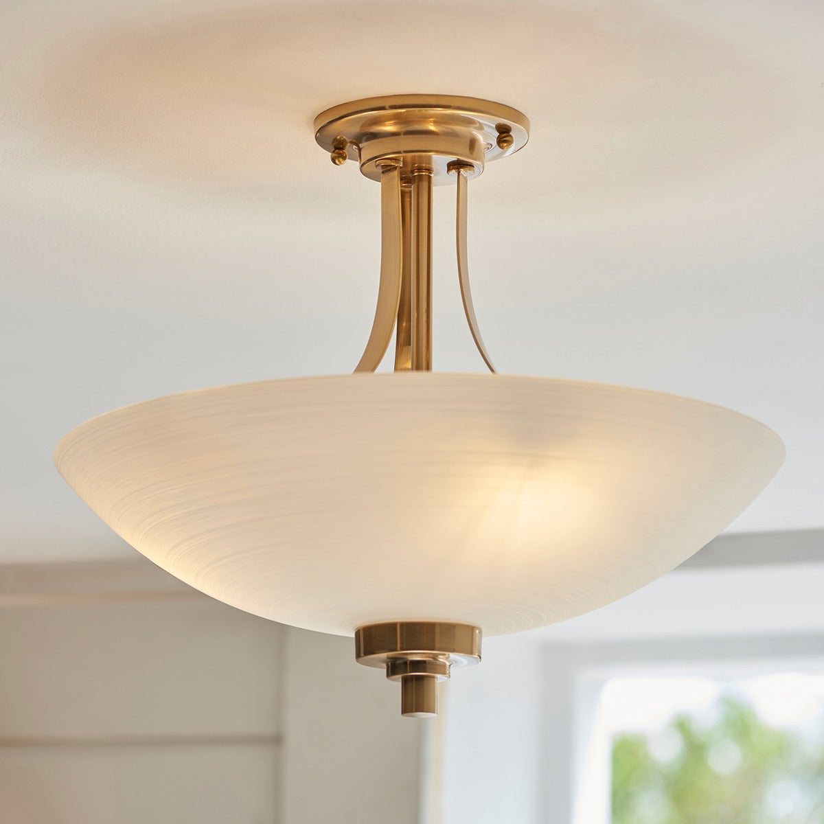 Welton 3 Ceiling Light - Brushed Aged Brass