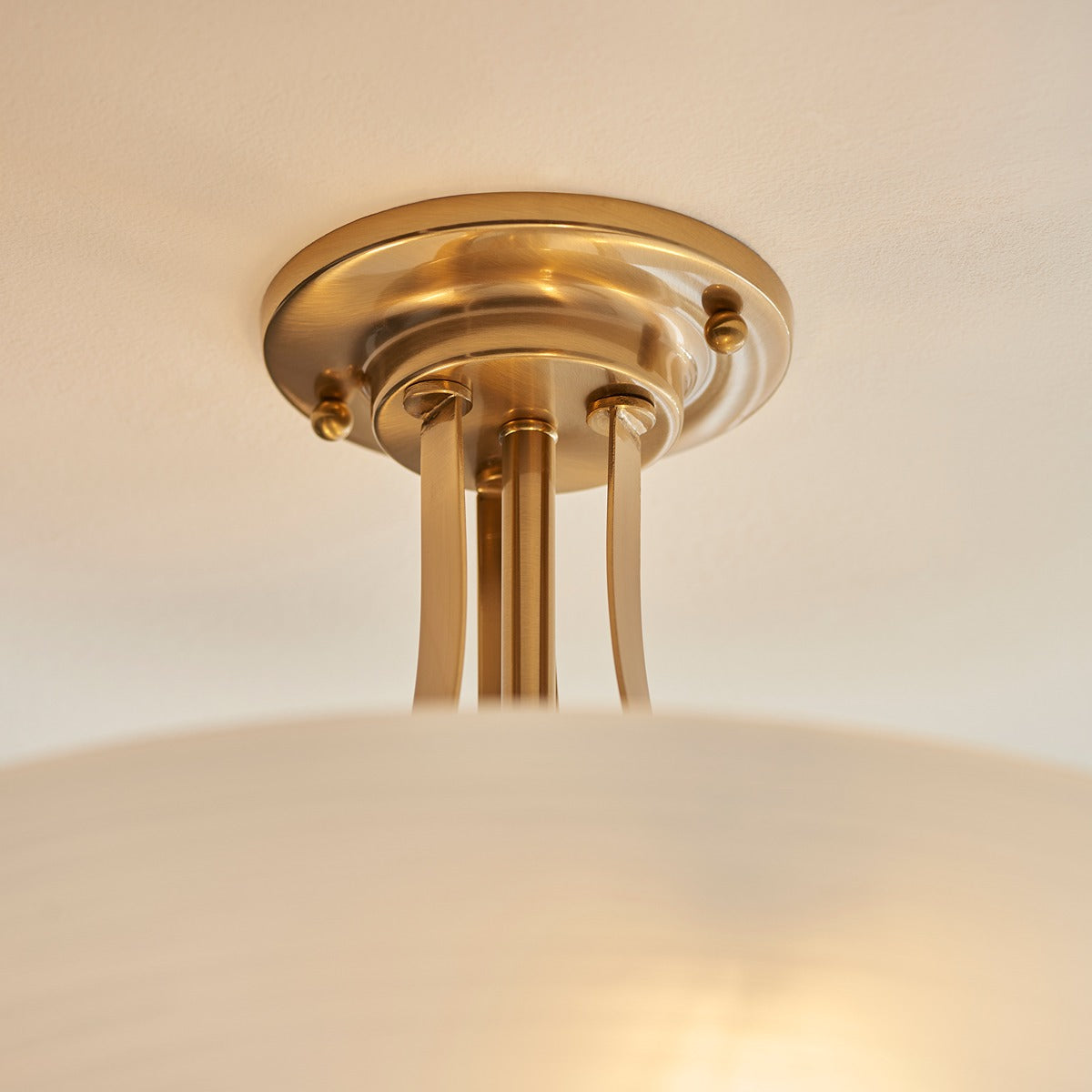 Welton 3 Ceiling Light - Brushed Aged Brass