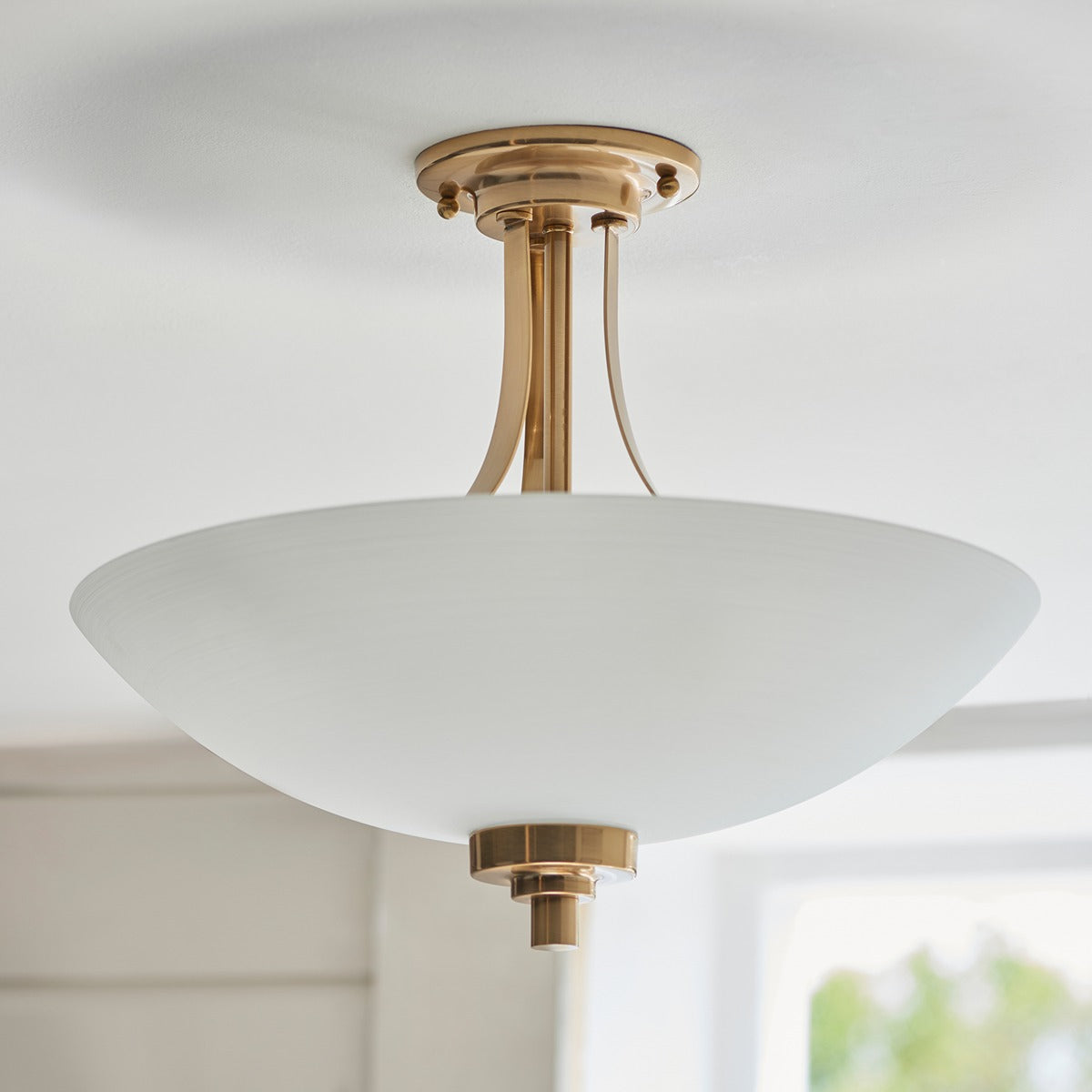 Welton 3 Ceiling Light - Brushed Aged Brass