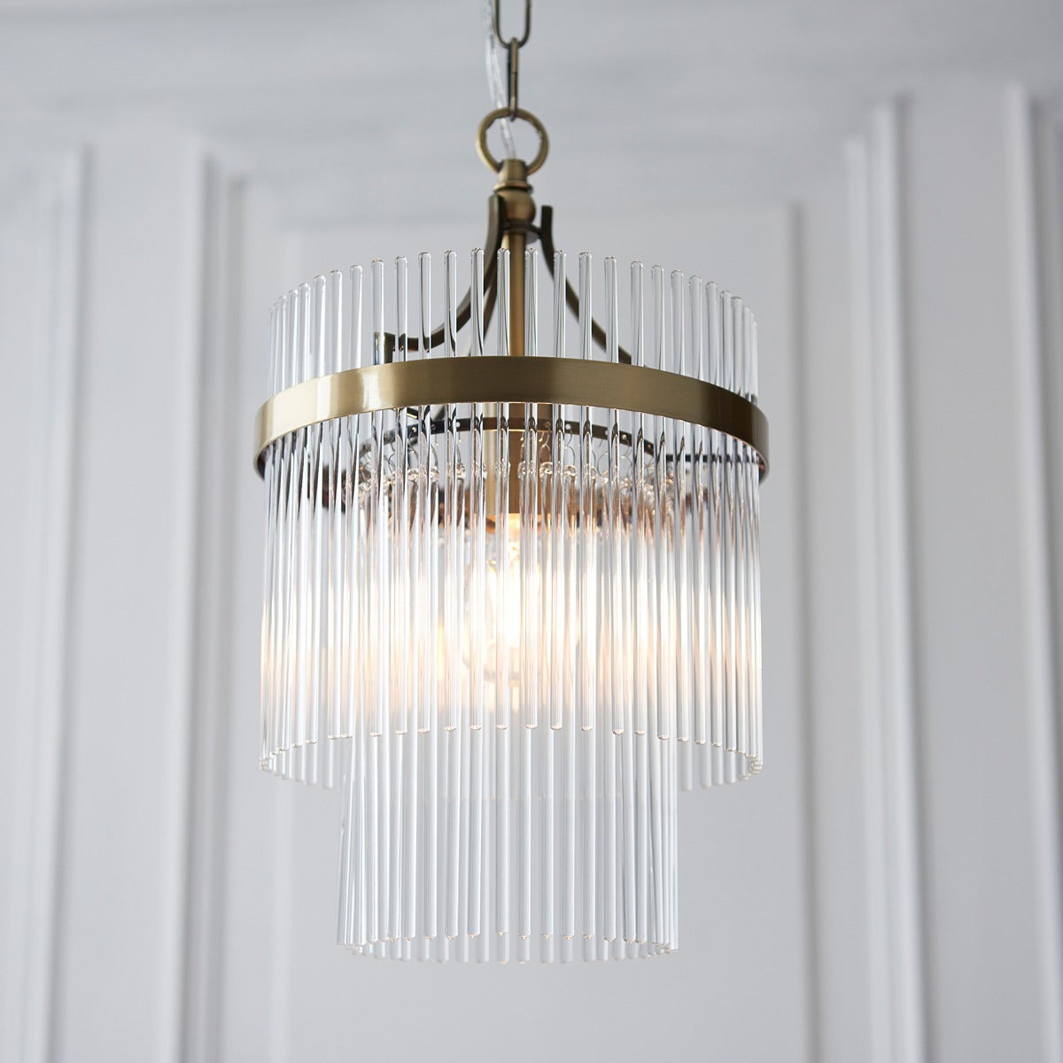 Mariana 1 Light Pendant Light - Antique Brass