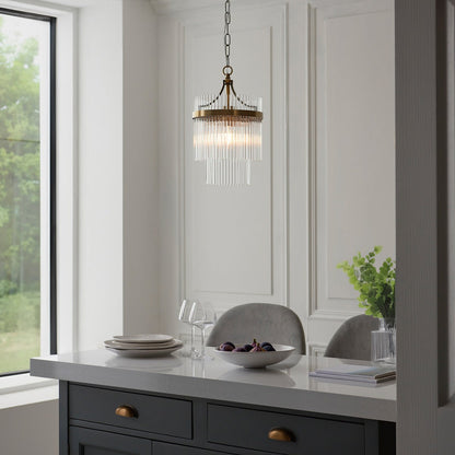 Mariana 1 Light Pendant Light - Antique Brass