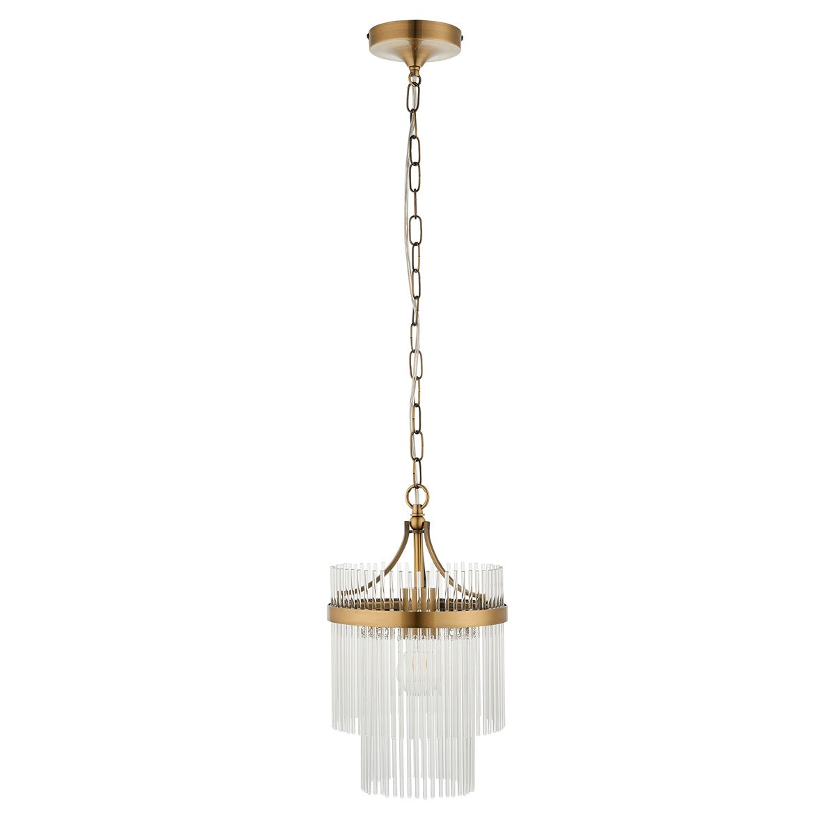 Mariana 1 Light Pendant Light - Antique Brass