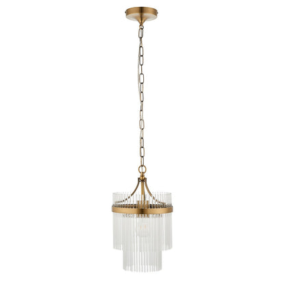Mariana 1 Light Pendant Light - Antique Brass