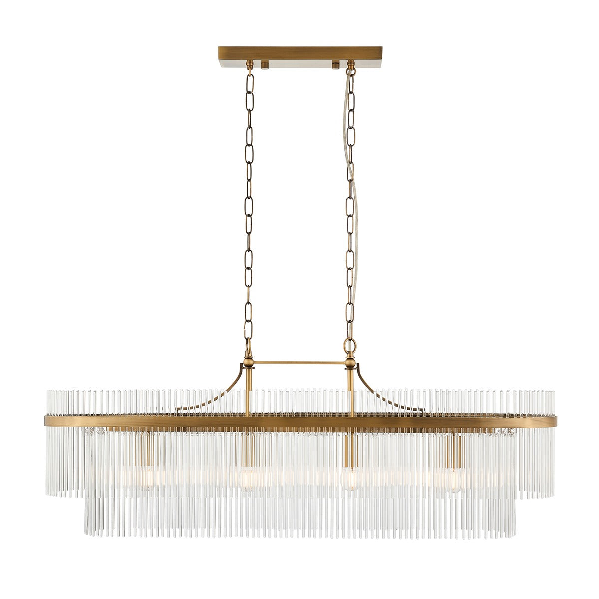 Mariana 4 Light Pendant Light - Antique Brass