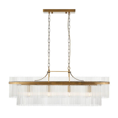 Mariana 4 Light Pendant Light - Antique Brass