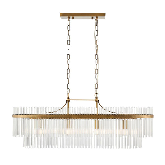 Mariana 4 Light Pendant Light - Antique Brass