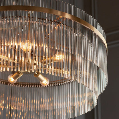 Mariana Grand 7 Light Pendant Light - Antique Brass