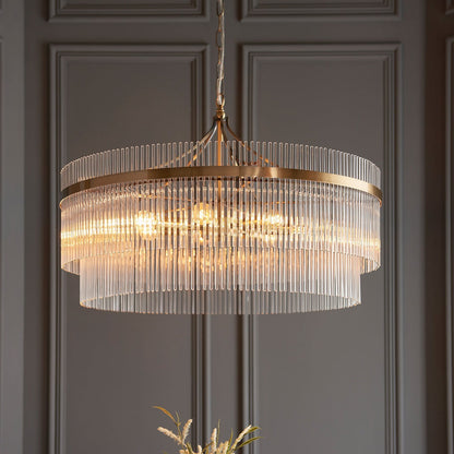 Mariana Grand 7 Light Pendant Light - Antique Brass