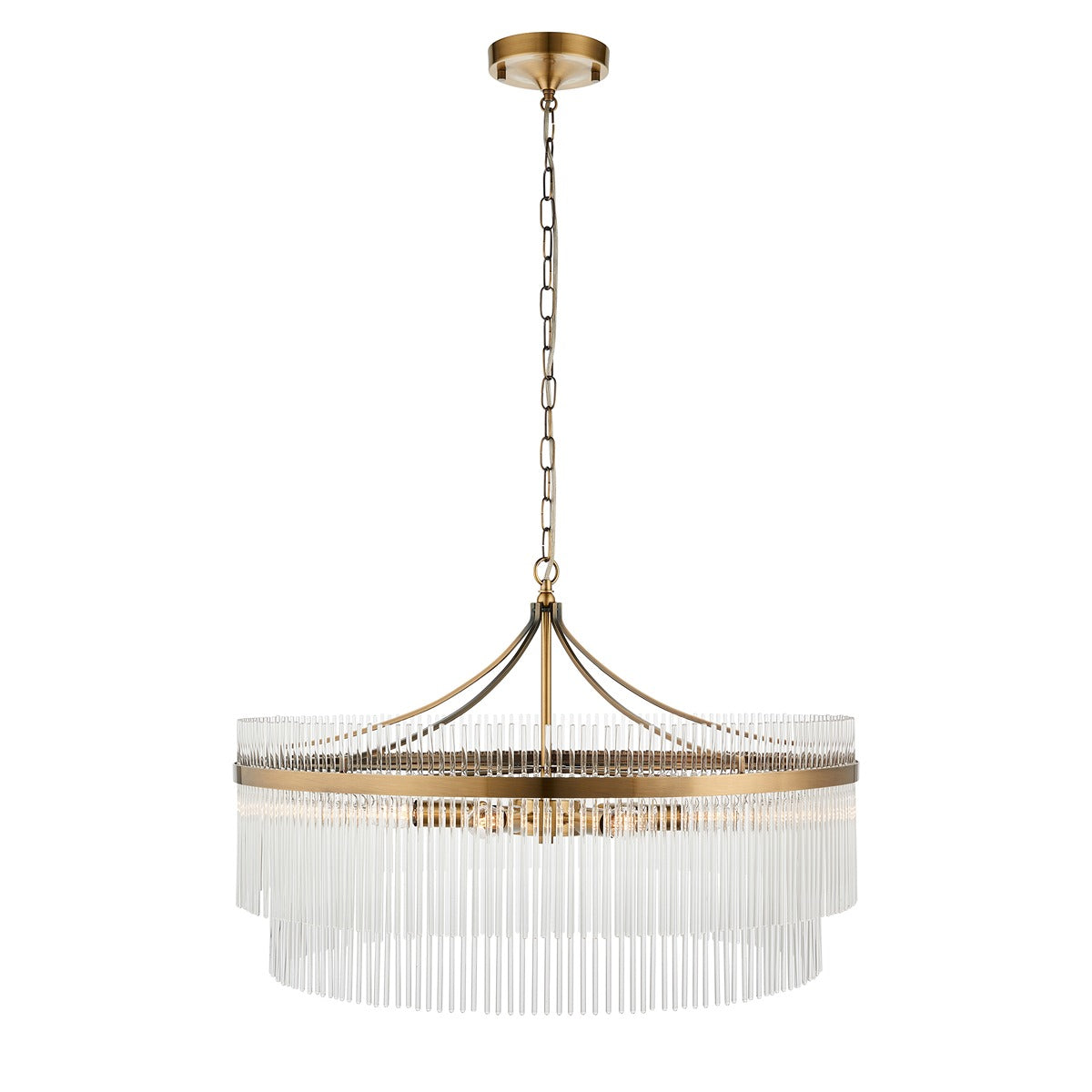 Mariana Grand 7 Light Pendant Light - Antique Brass