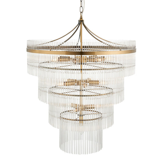 Mariana 16 Light Pendant Light - Antique Brass